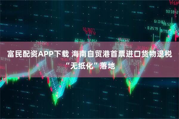 富民配资APP下载 海南自贸港首票进口货物退税“无纸化”落地