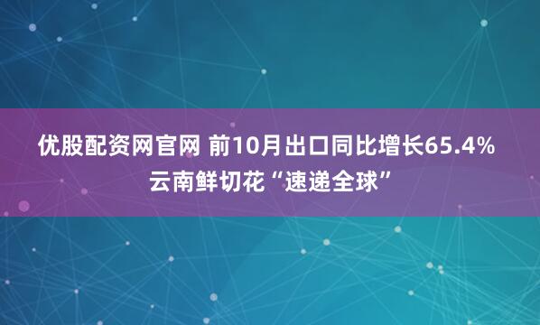 优股配资网官网 前10月出口同比增长65.4% 云南鲜切花“速递全球”